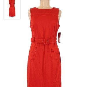 NWOT-Merona Orange belted knit sheath dress Size 18